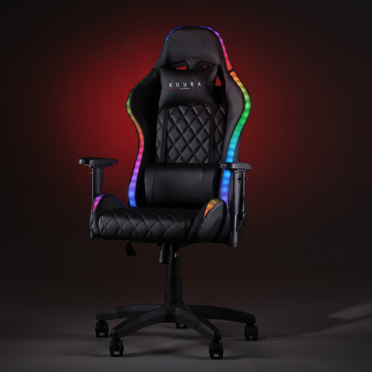 Kuura Gaming gamingstol RGB, svart