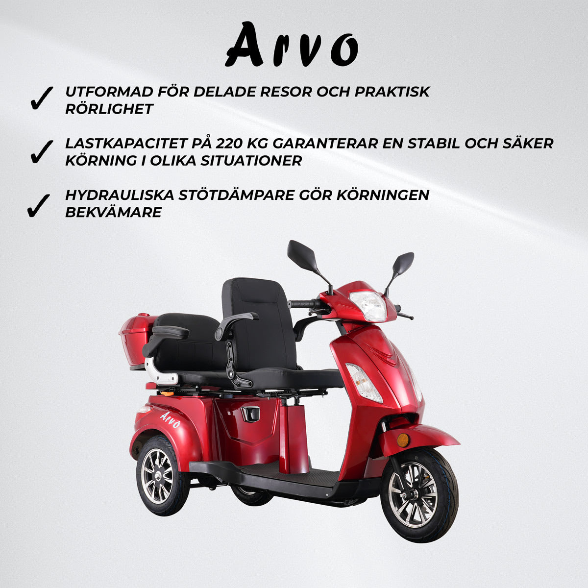 
              Lykke Promenadscooter X200 för 2 personer