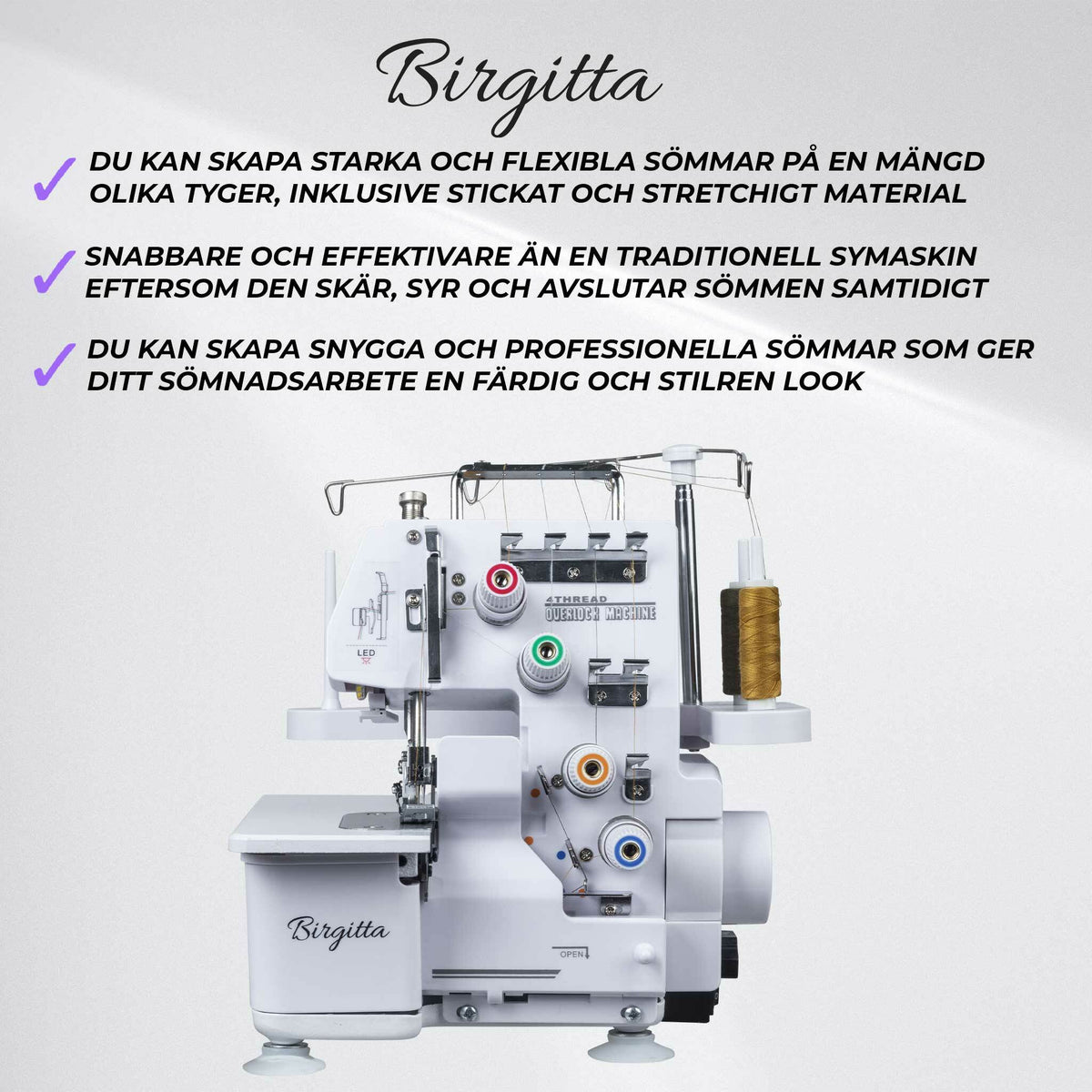 
              Birgitta Overlock Symaskin Standard