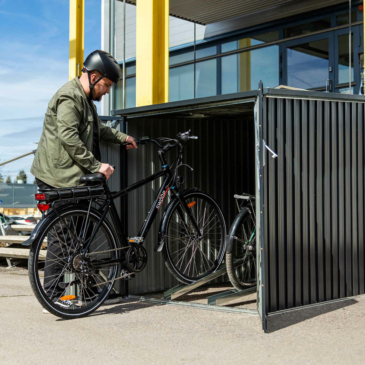 
              Fornorth Cykelförråd för två cyklar 142x198x157cm, mörkgrå