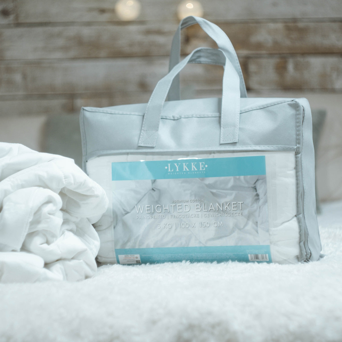 Lykke barns tyngdtäcke, bomull, 100x150cm, 3kg