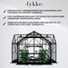 Lykke Växthus T-format Svart 12.8 m2