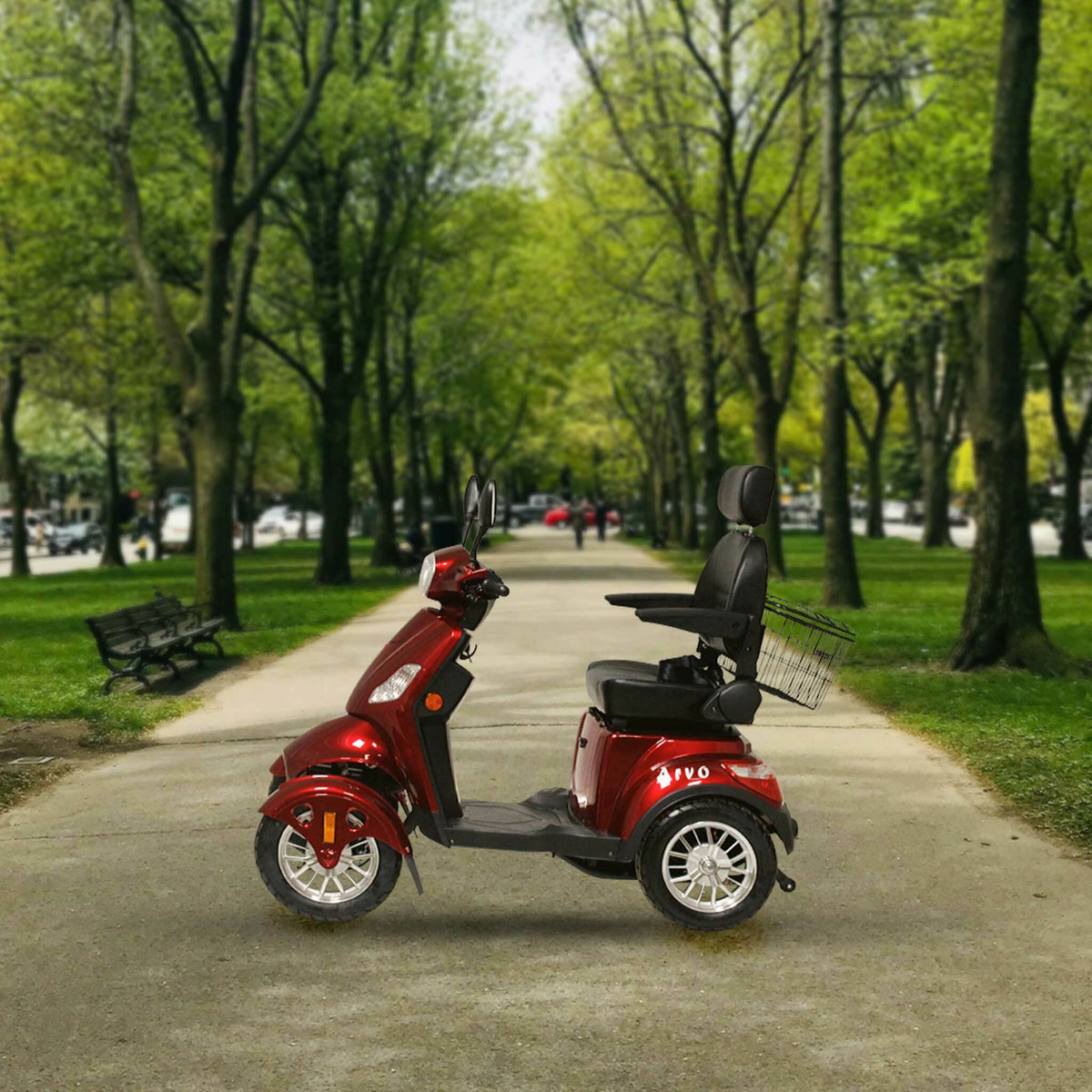 
              Arvo Promenadscooter P400 Röd