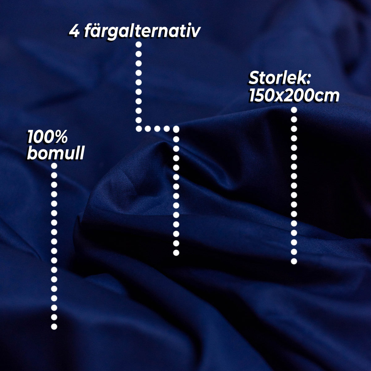 
              Polar Night bomull påslakan 150x200cm