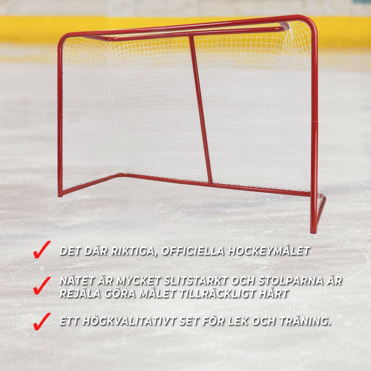 
              Ishockeymål, officiell storlek