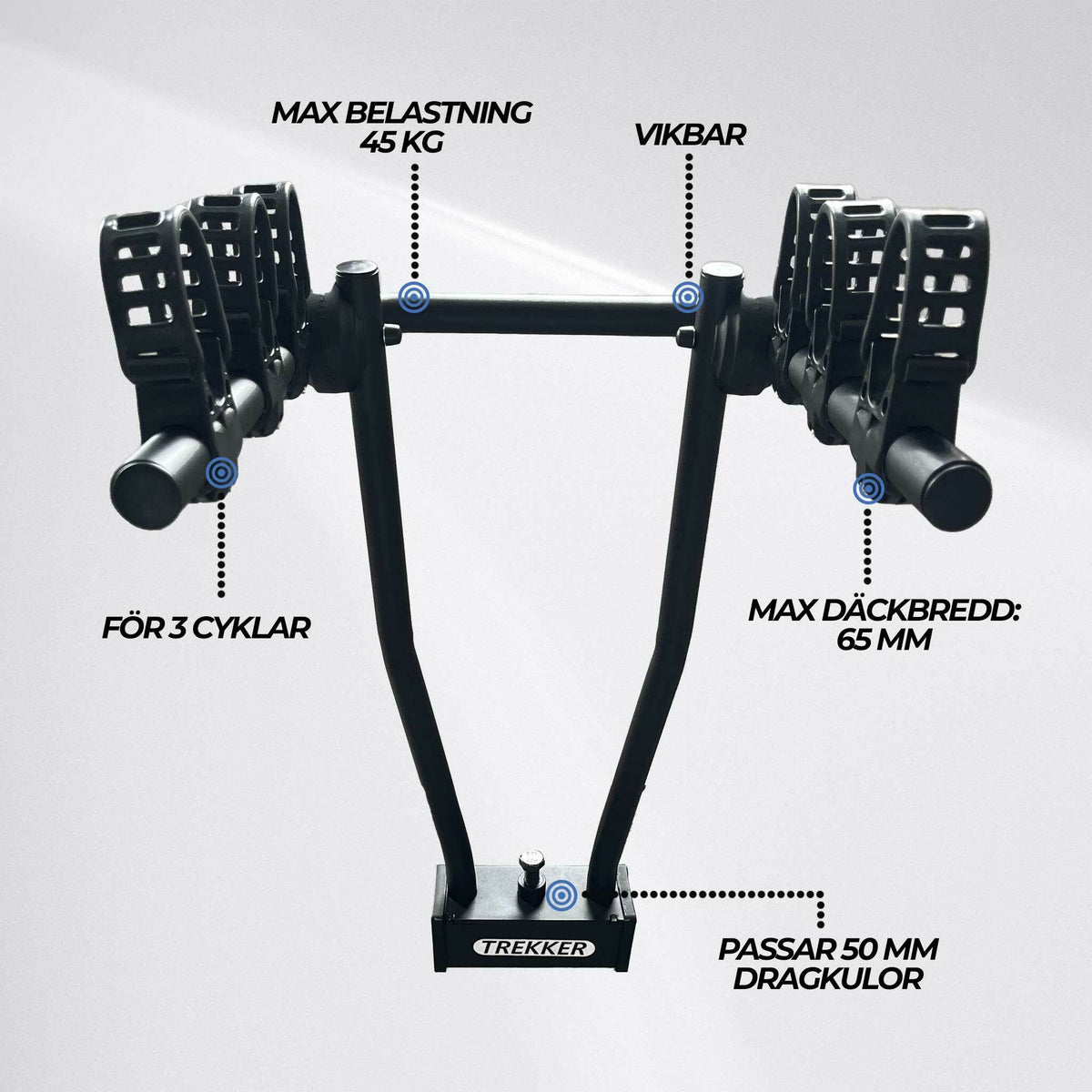 
              Trekker Cykelhållare 3 cyklar P300