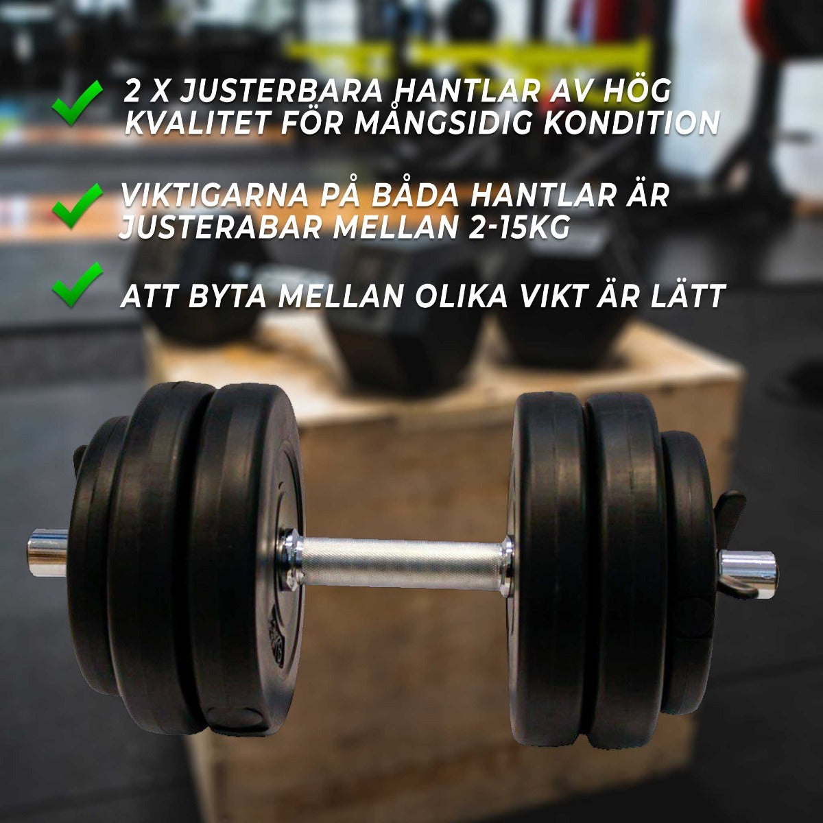 
              Fit&#39;n Shape 2 x justerbar hantel, 30kg