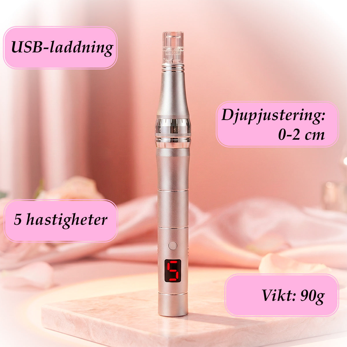 
              Lykke Microneedling Pen Professional, Silver