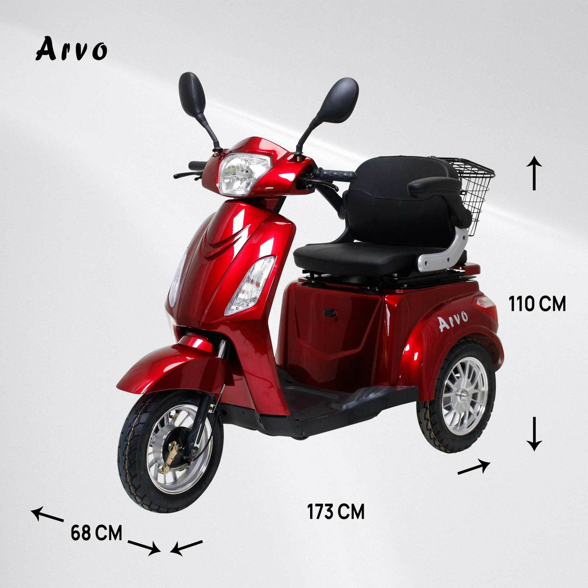 
              Arvo Promenadscooter P300 Röd
