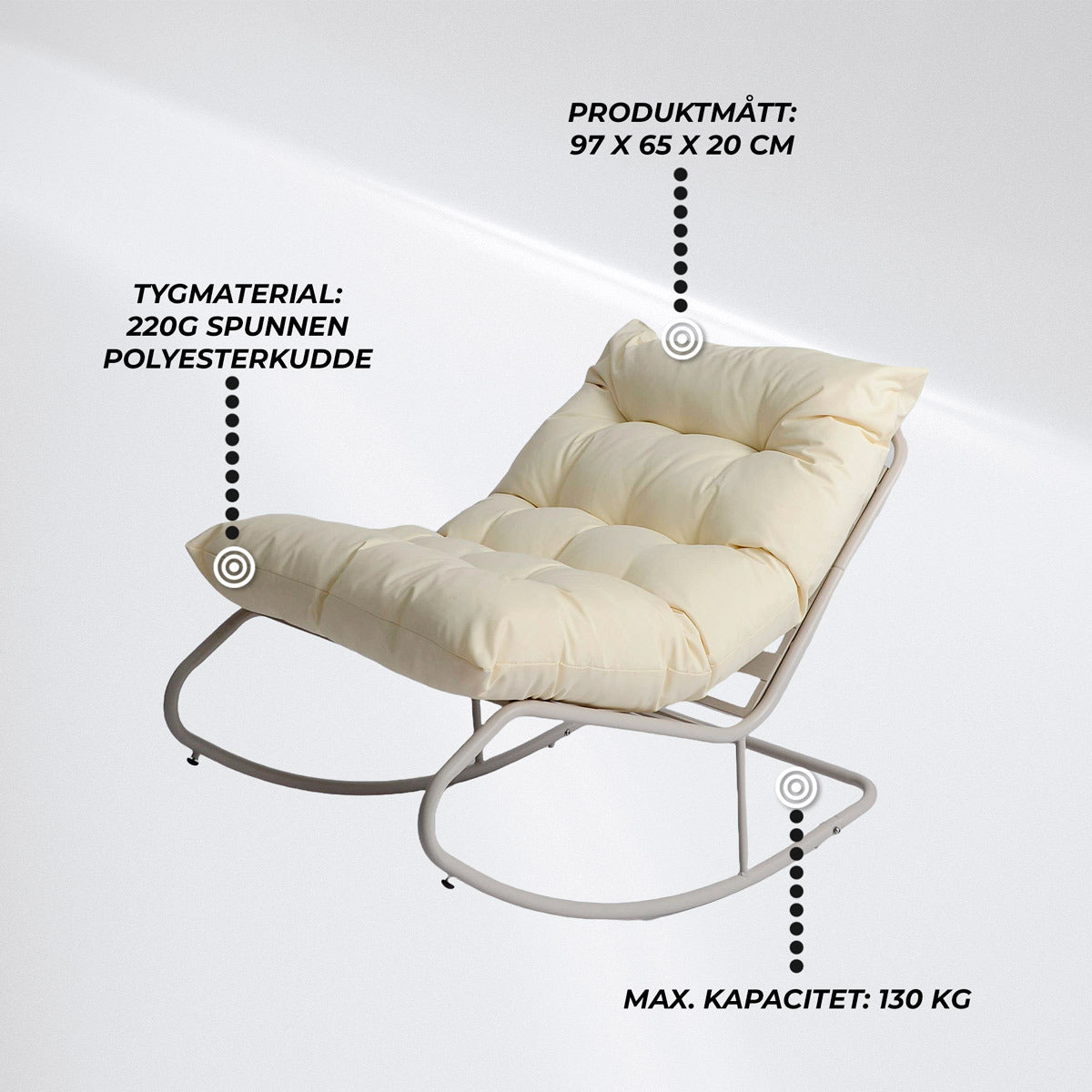 
              Lykke Gungstol Fjord, beige