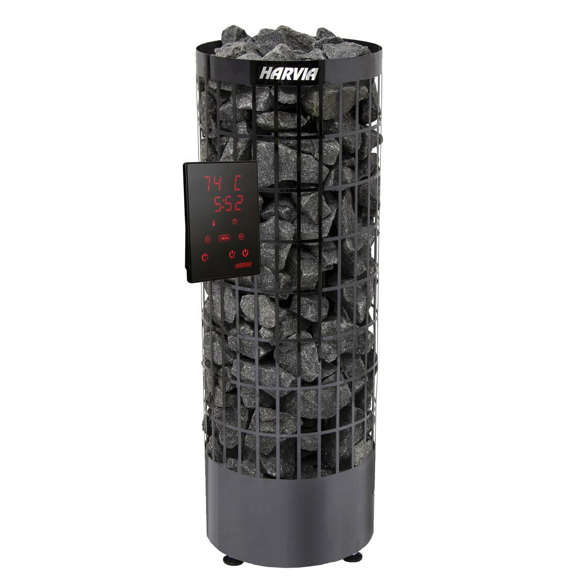 Bastuaggregat Harvia Cilindro Xenio PC70XE Black Steel, 7kW, 6-10m³, separat styrpanel