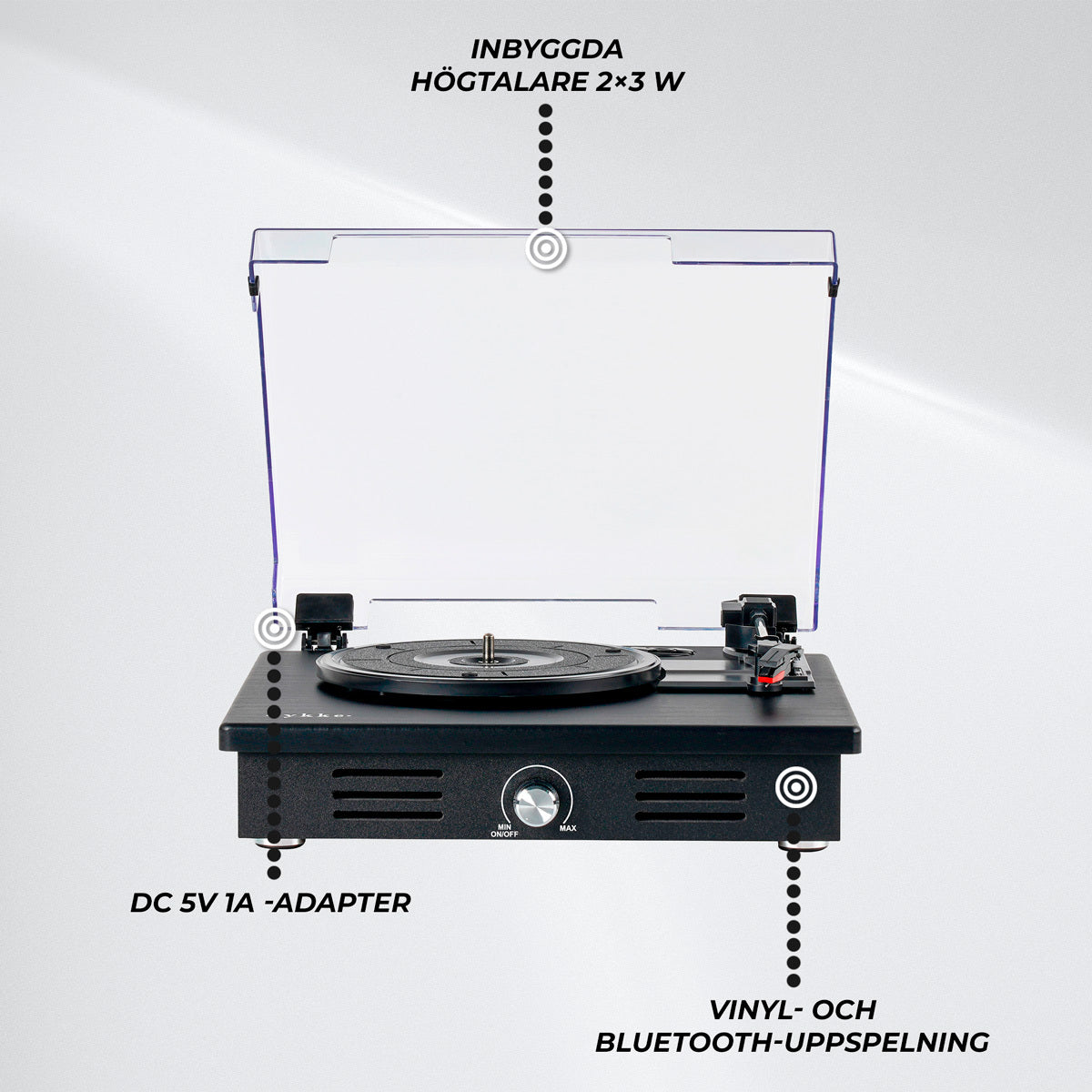
              Lykke Skivspelare Classic Bluetooth