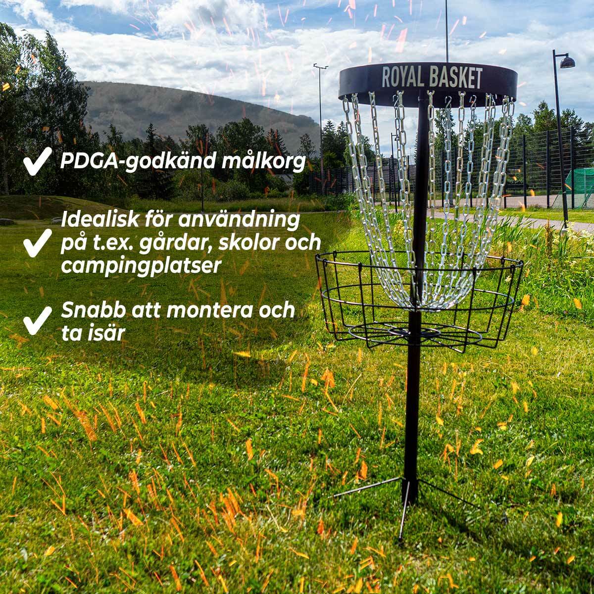 
              Viking Discs Royal Basket discgolf korg, Black edition