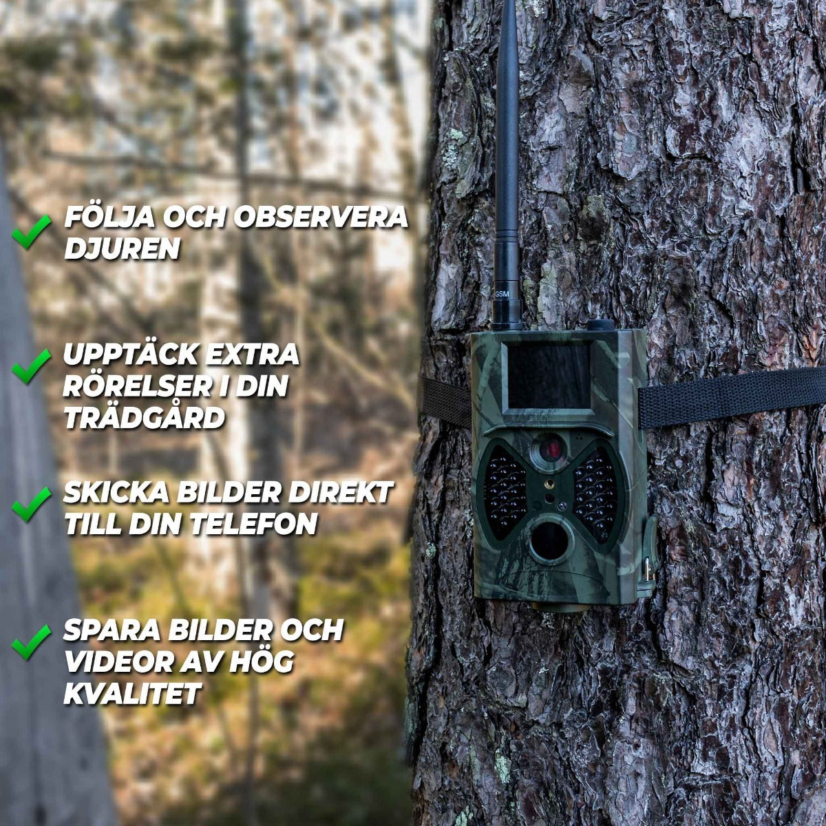 
              Trekker 2 x Åtelkamera set - Sändande 2G