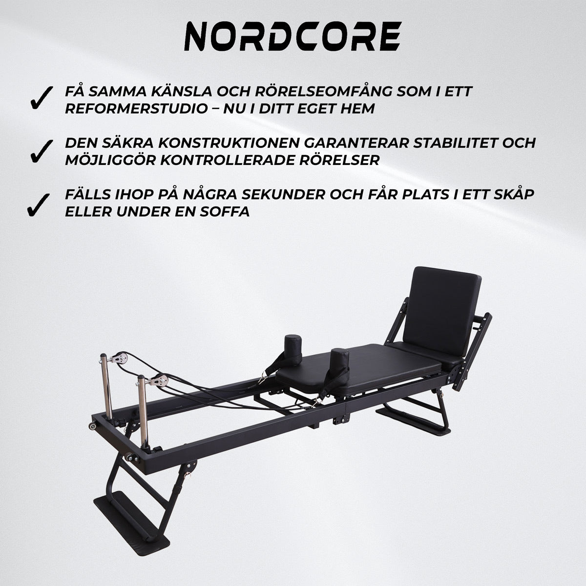 Nordcore Pilates Reformer Vikbar Maskin