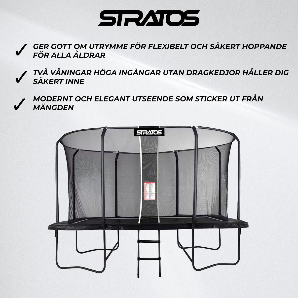 
              Stratos Rectangle Studsmatta 277x477 cm Premium Black Line