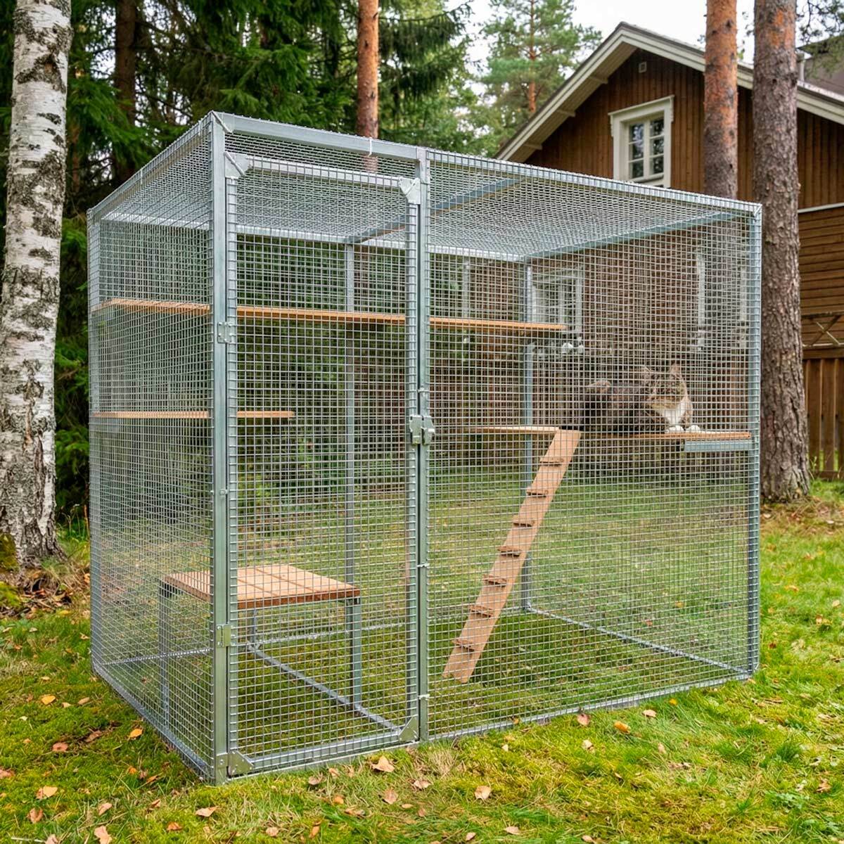 
              Trekker Kattgård 2,5x1,5x1,95m