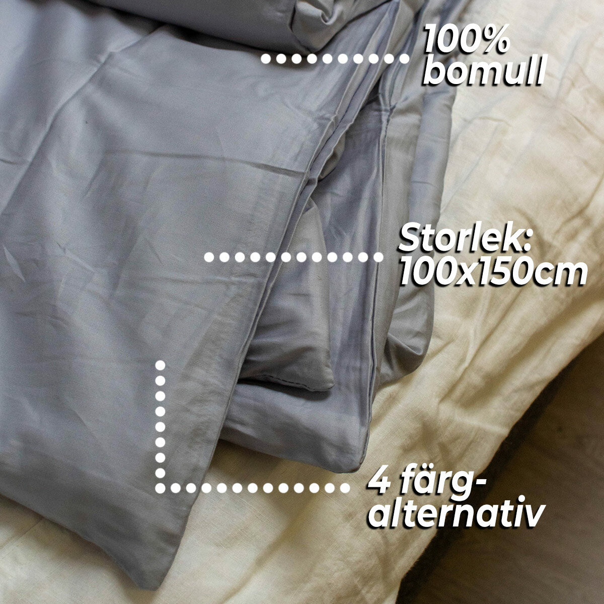 
              Polar Night barns bomull påslakan 100x150cm