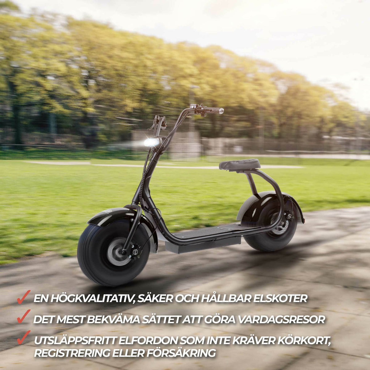 
              Swoop Kruiser elscooter N2, svart