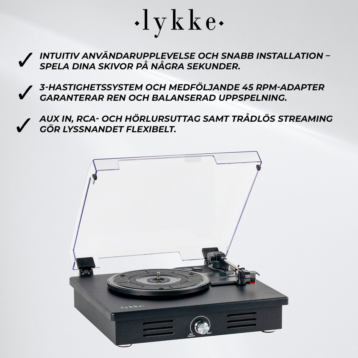 Lykke Skivspelare Classic Bluetooth