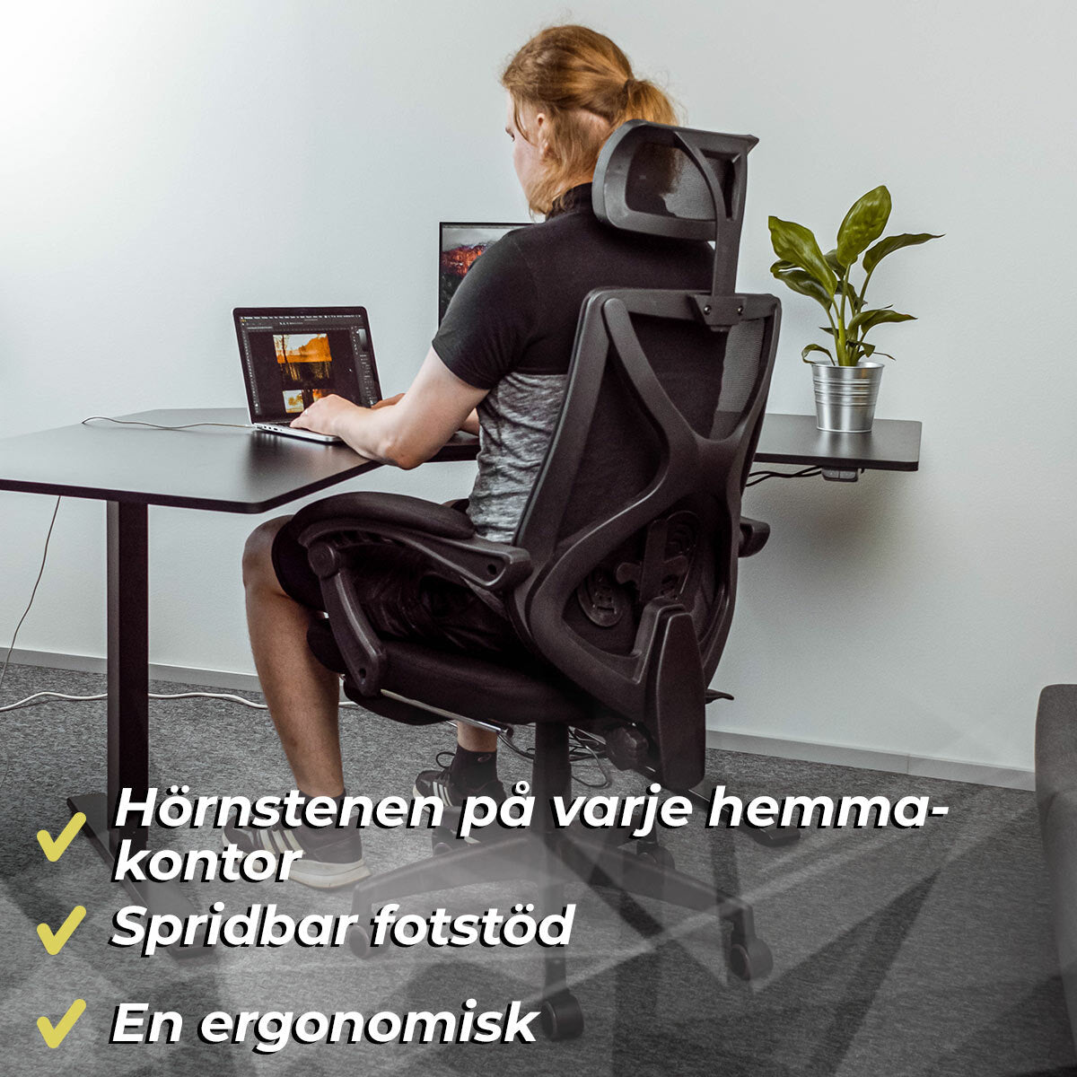 
              Lykke kontorsstol Office pro, svart