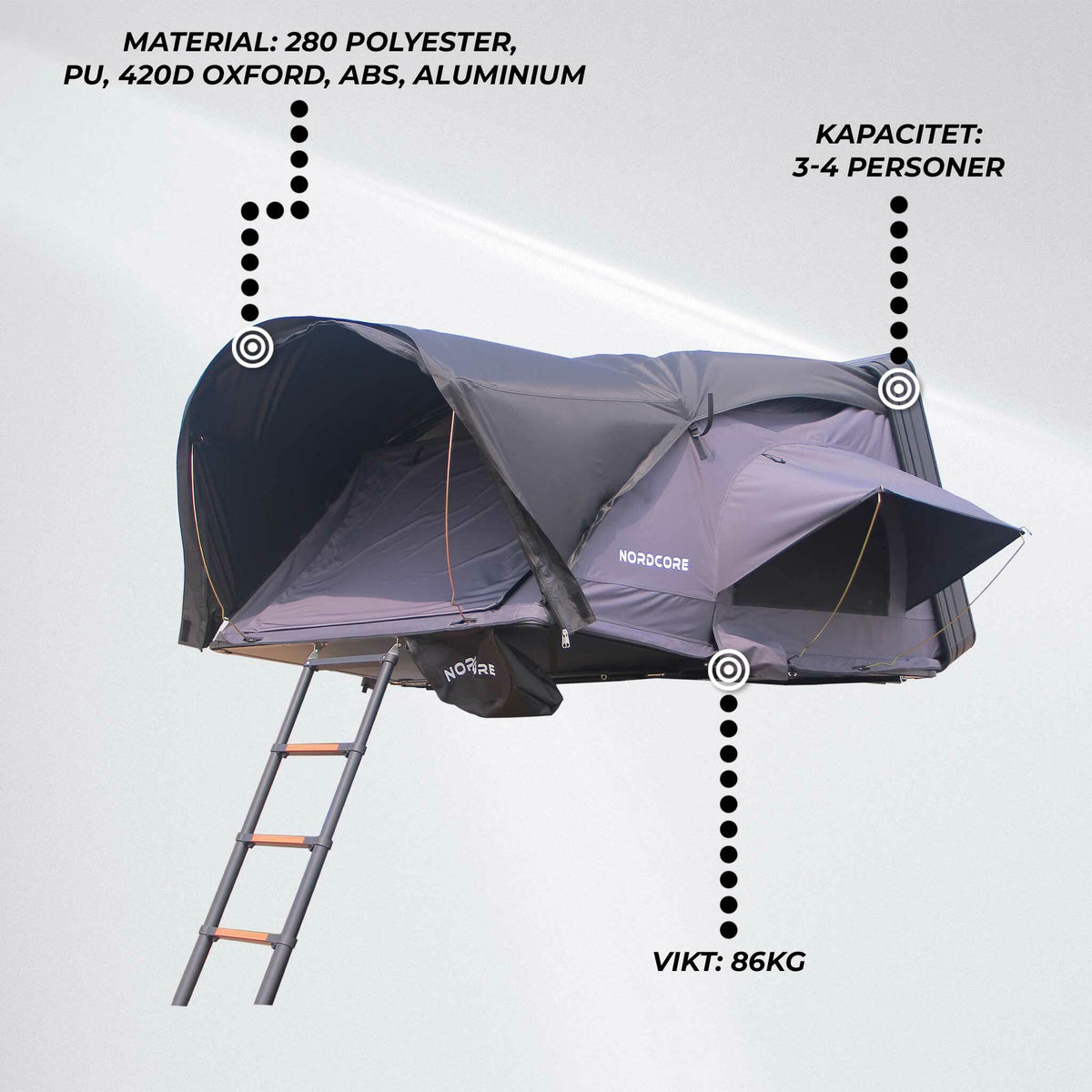 
              Nordcore Taktält Summit Pro XL, Grå