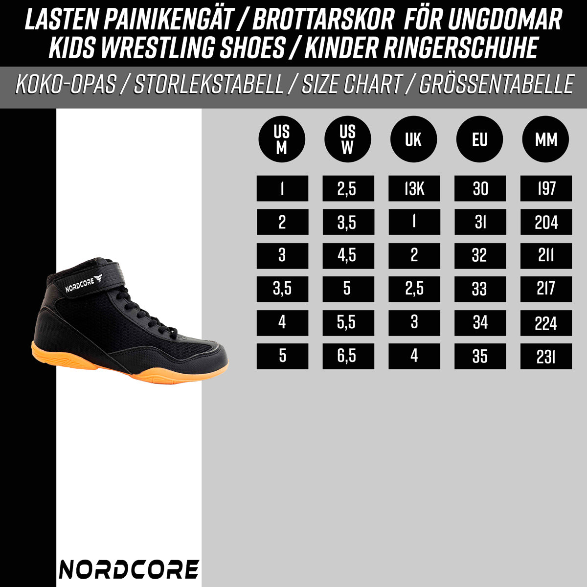 
              Nordcore Brottarskor Core för ungdomar