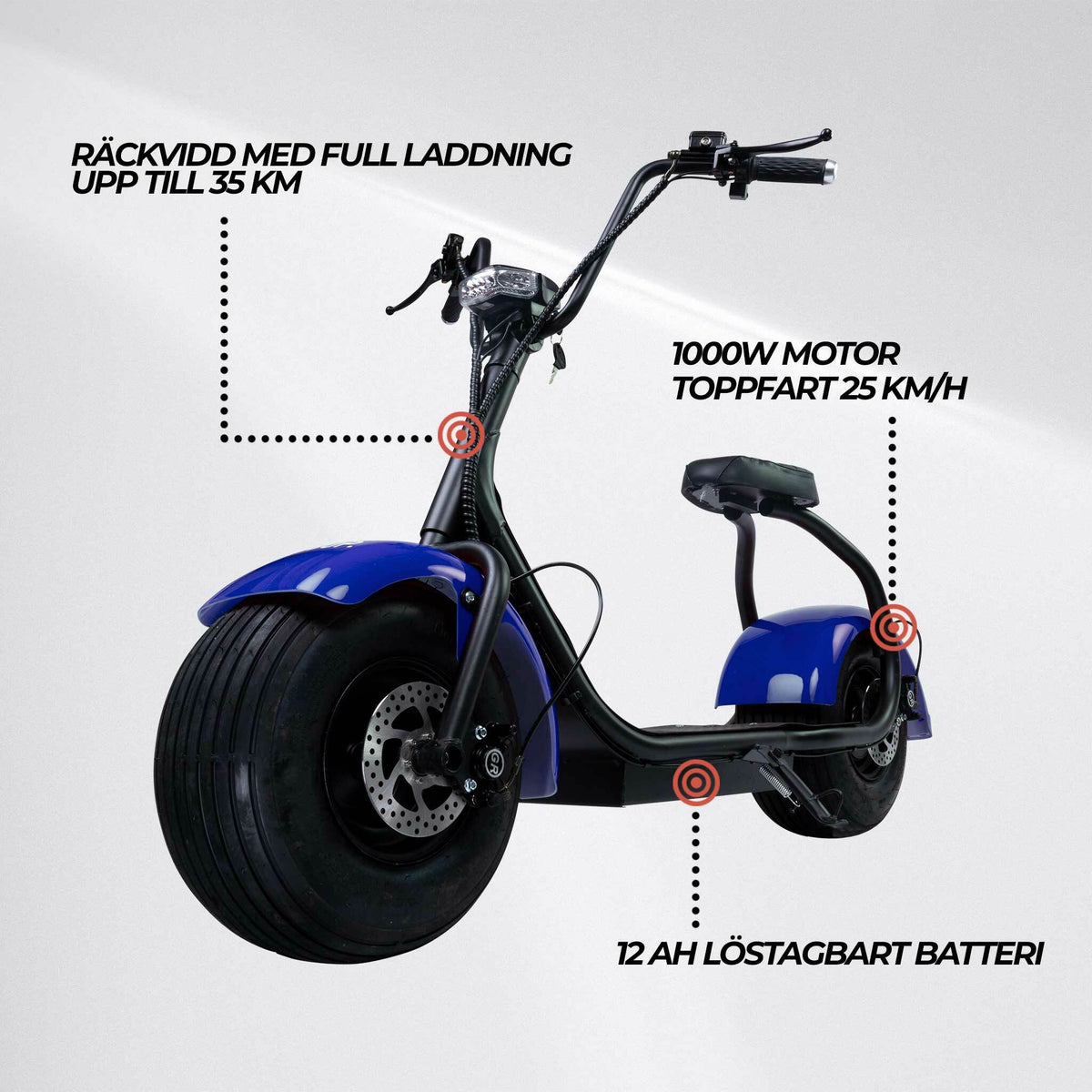 
              Swoop Kruiser elscooter N2, blå