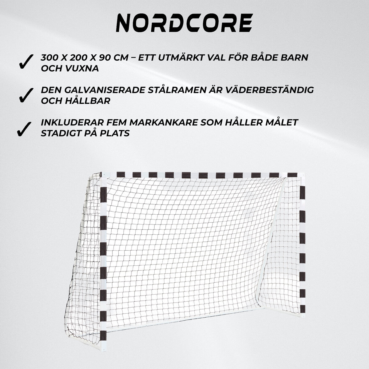 Nordcore Fotbollsmål Classic 300X200X90CM