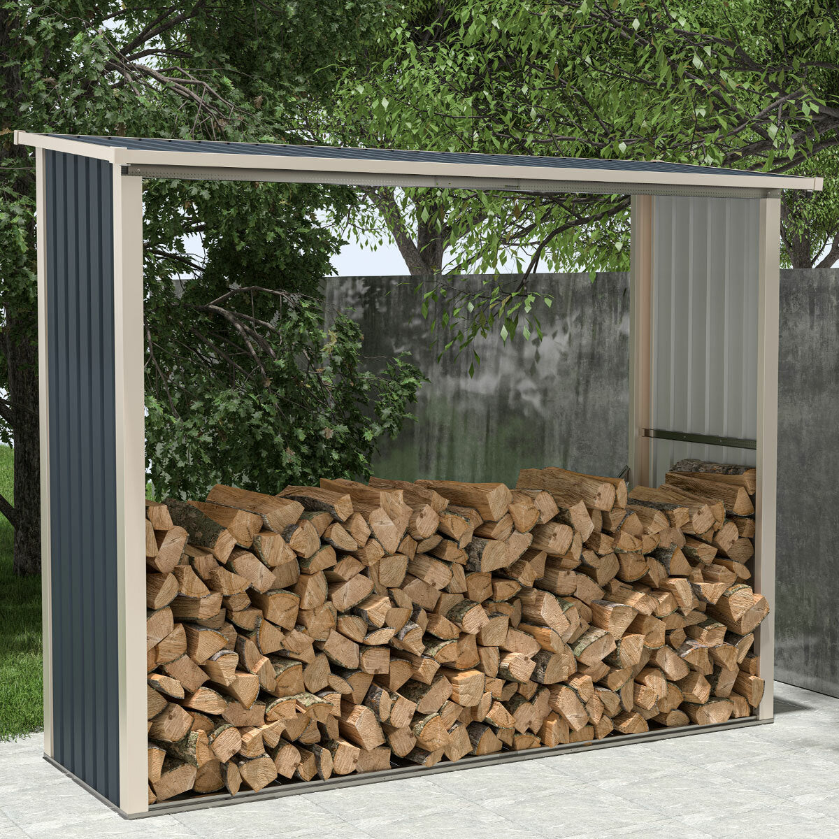 
              Fornorth Vedskjul 242x89x190cm (2,15m2)