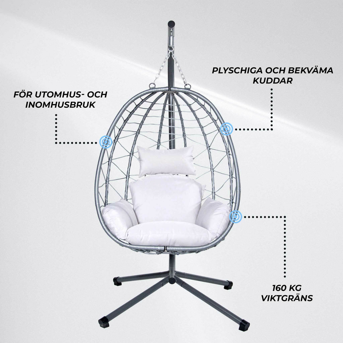 
              Lykke hängstol, grå