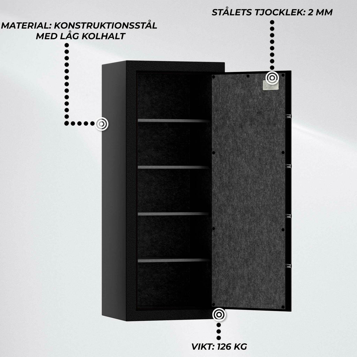 
              Fornorth Kassaskåp 1498X610X457mm