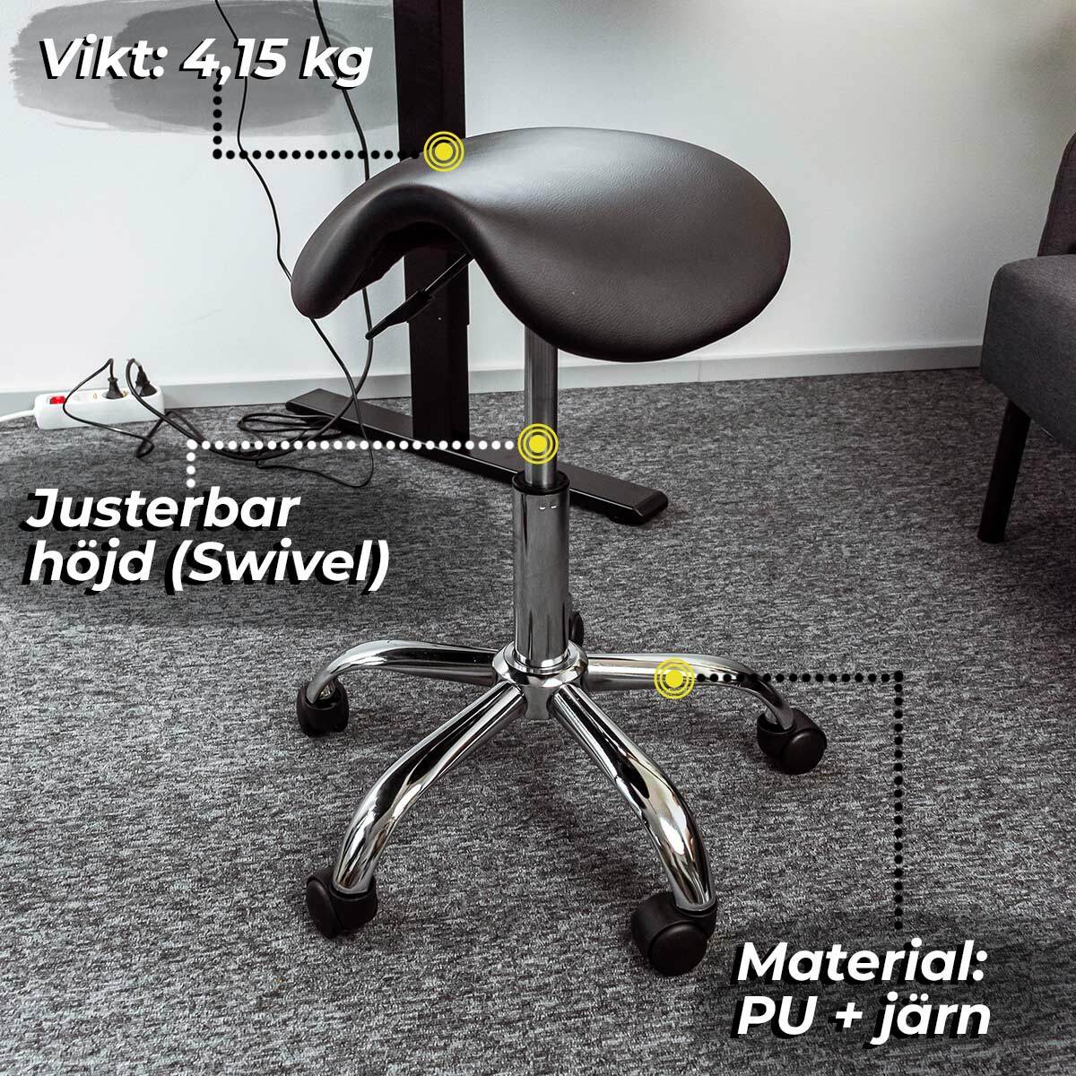 
              Lykke Sadelstol Comfort, svart