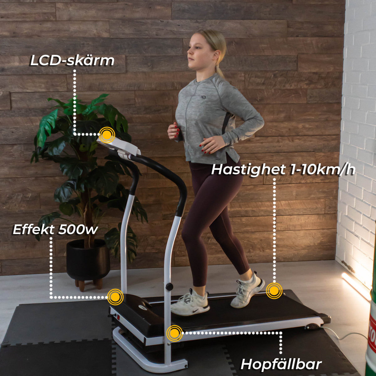 
              React löpband med motor