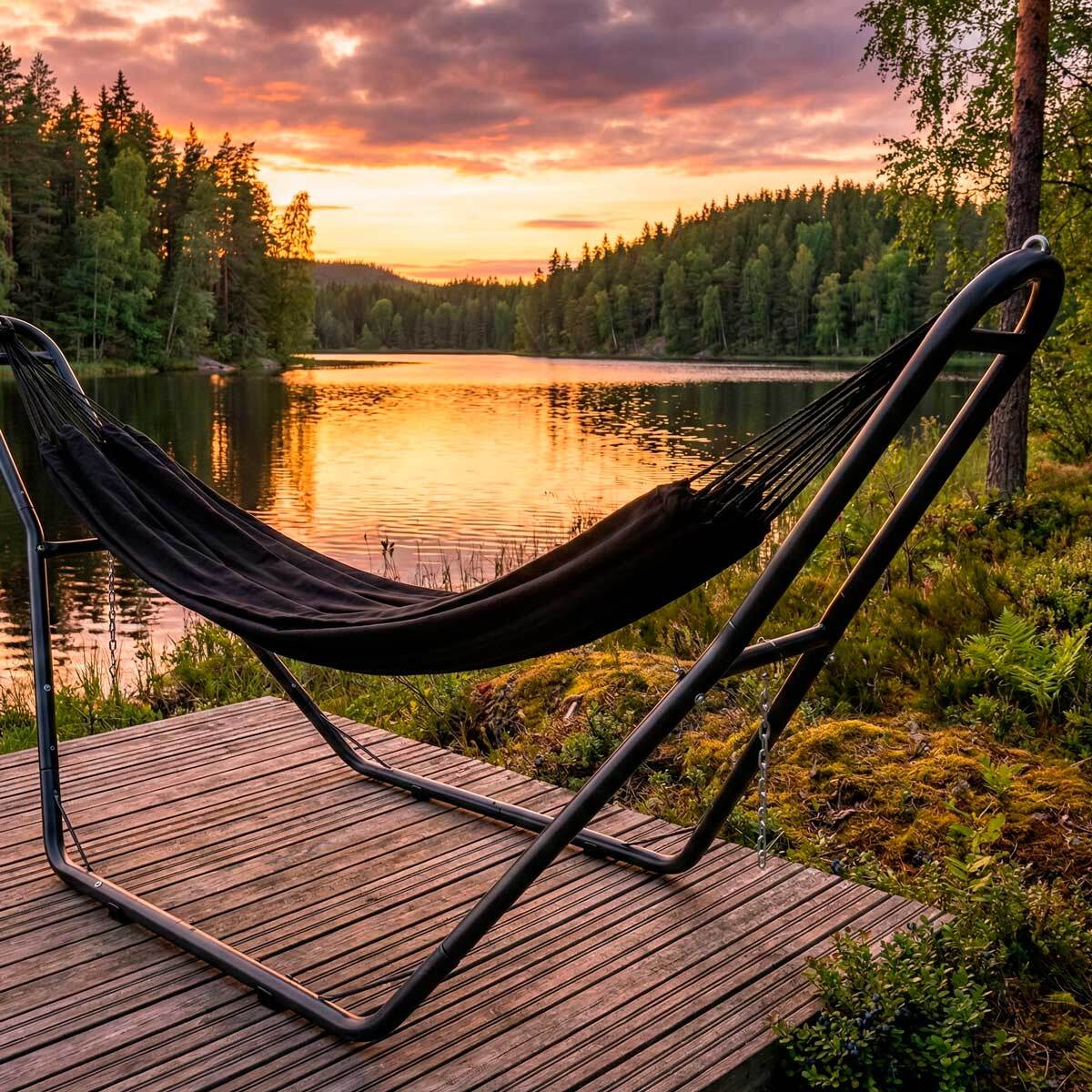 
              Lykke hängmatta med stativ