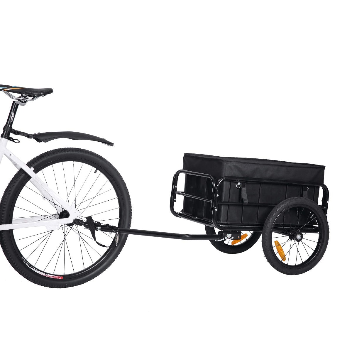 Trekker cykelkärra med en plastlåda