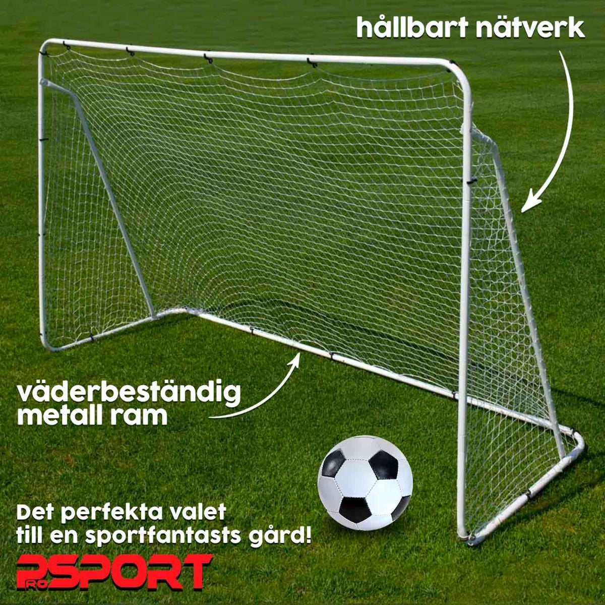 
              Prosport Fotbollsmål Real 240 x 150 cm