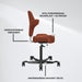 Lykke Ergonomisk Kontorsstol Comfort, Orange