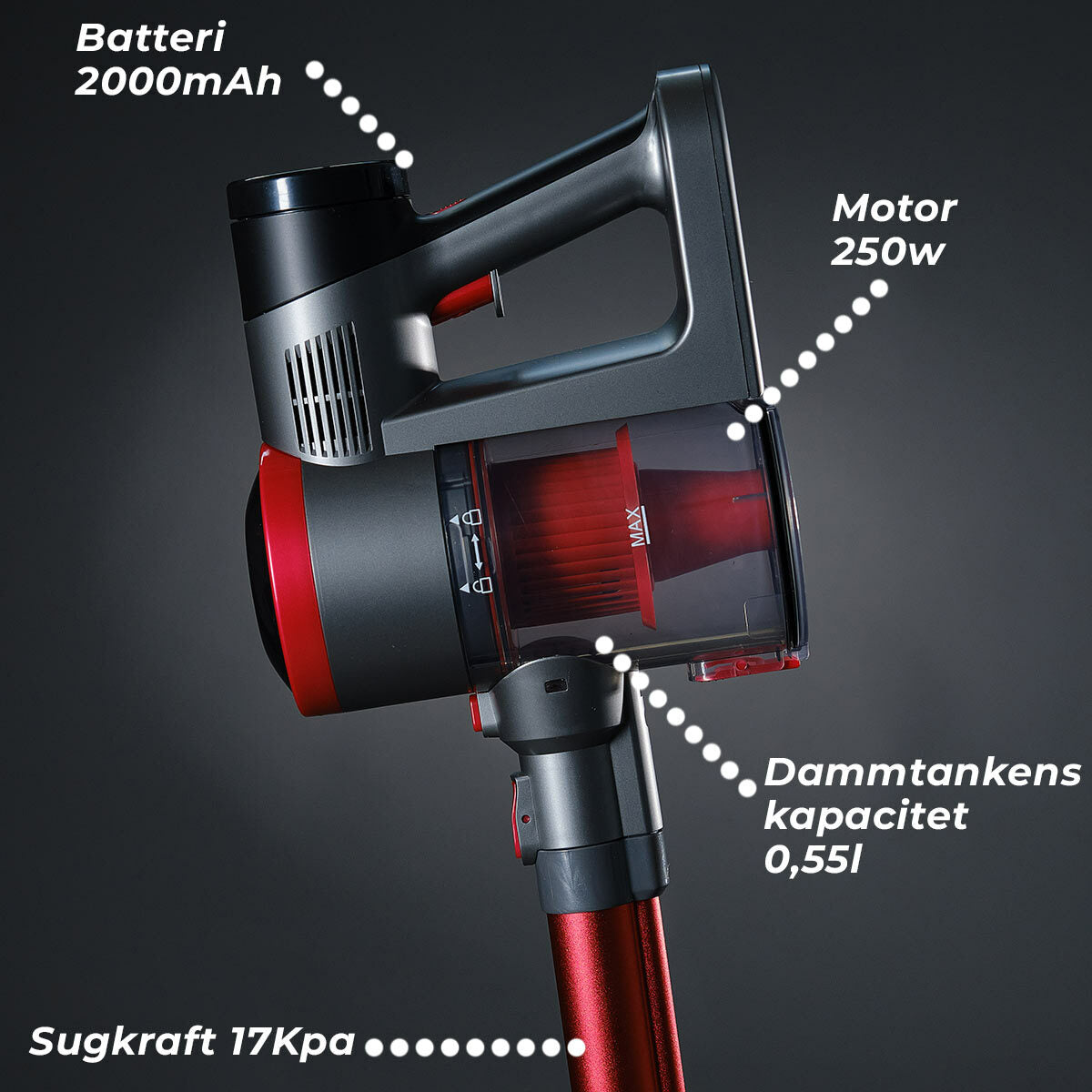 
              Lykke sladdlös dammsugare Pro 2000