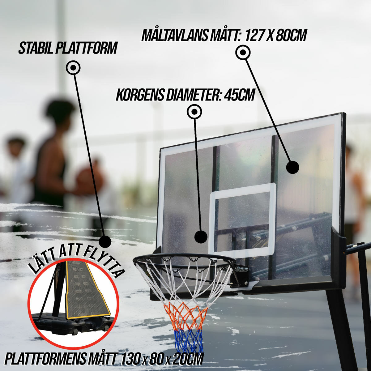 
              Basketkorg Pro 2.45-3.05m - ProSport