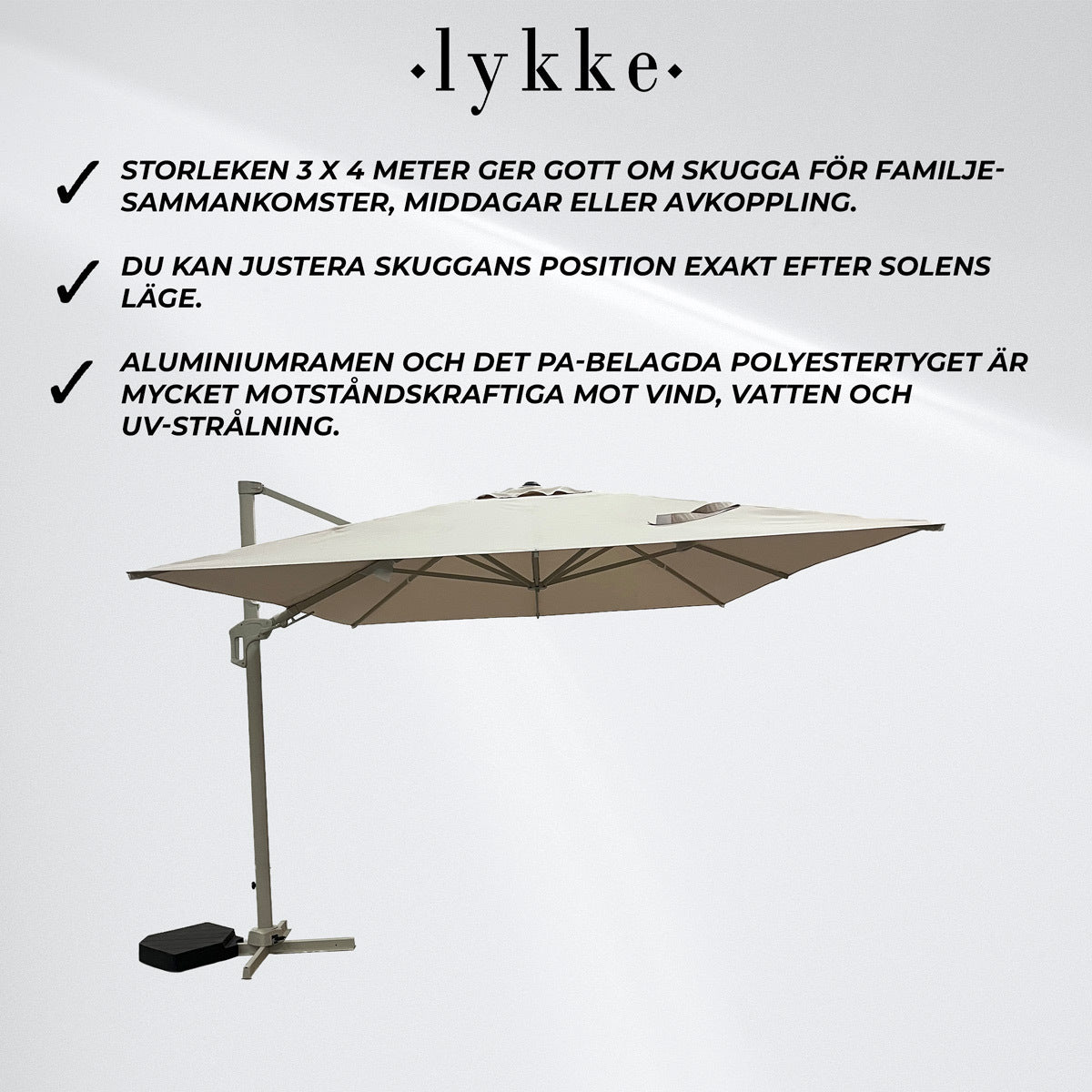 
              Lykke Parasoll Nordlys, beige