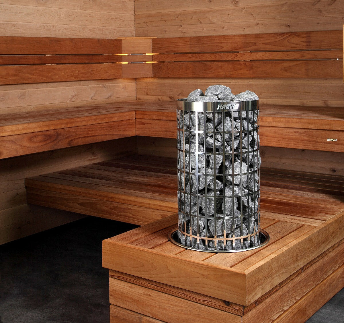 
              Bastuaggregat Harvia Cilindro PC70, 6.8kW, 6-10m³, fast styrpanel