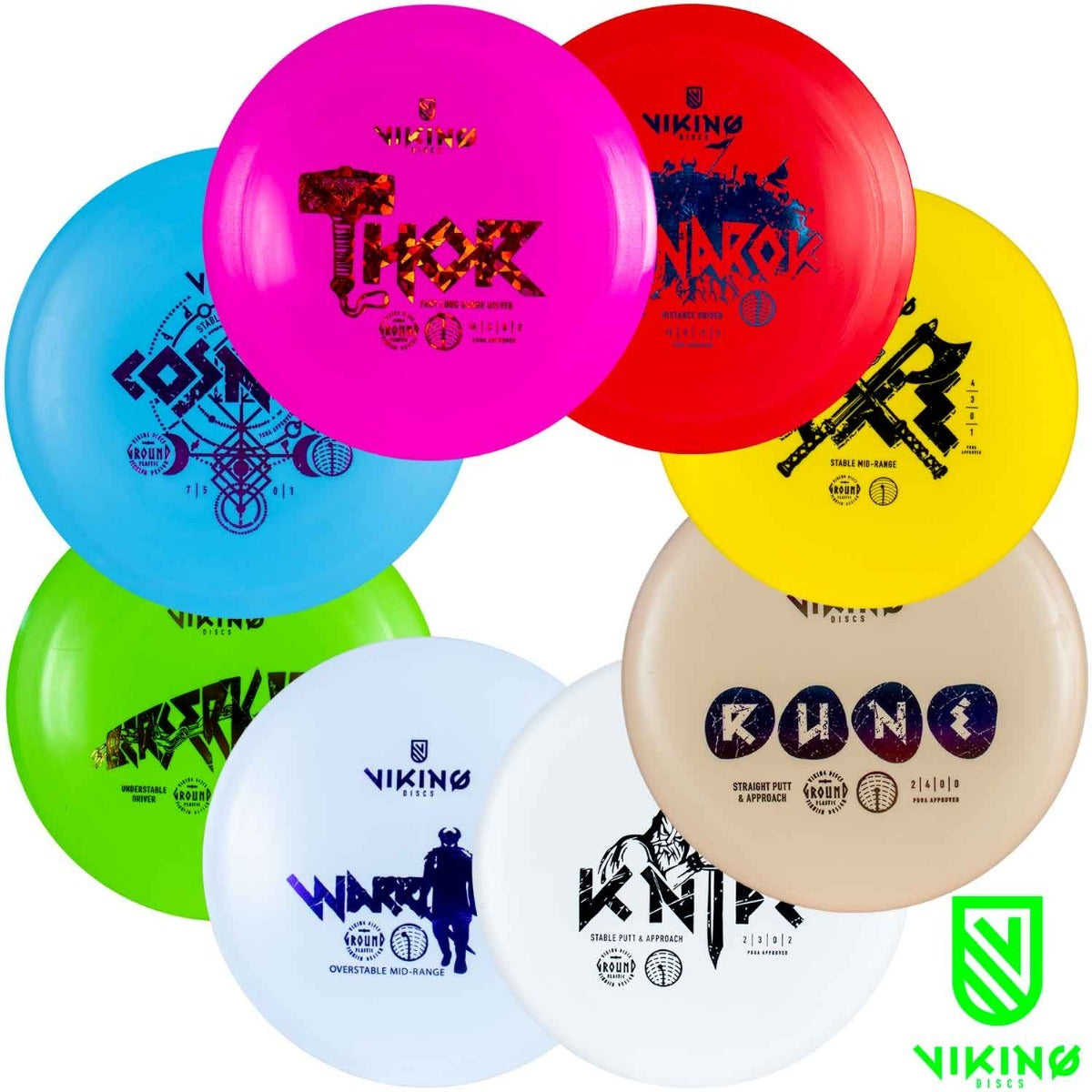 
              Viking Discs Full Ground Set, 8 Diskars Set