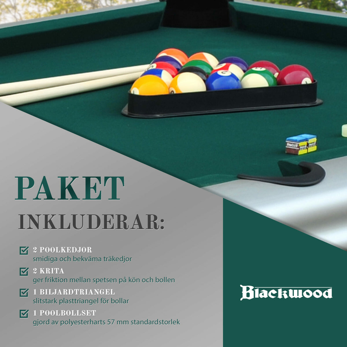 
              Biljardbord Blackwood Outdoor 8’