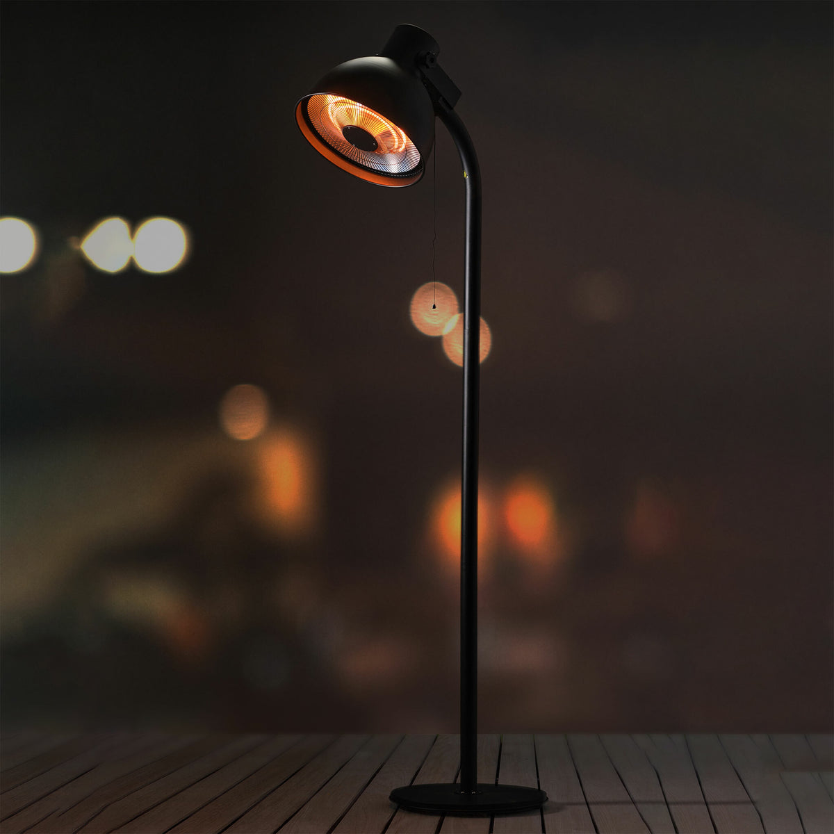 
              Fornorth Terrassvärmare golvmodell Deluxe 2000W, svart