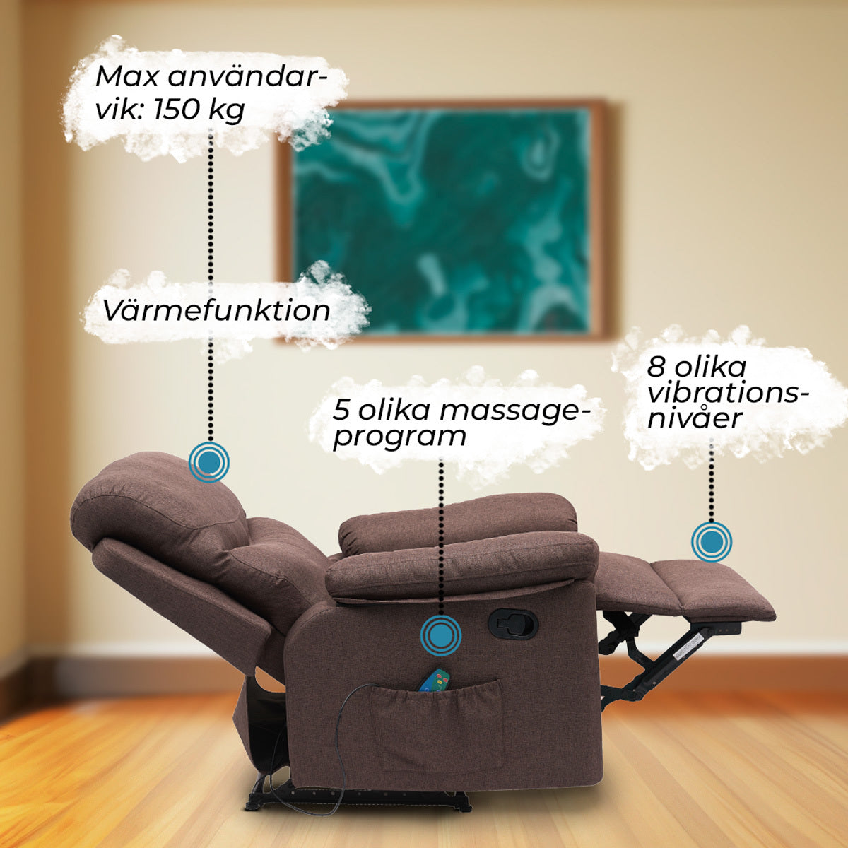 
              Lykke Massagestol, brun