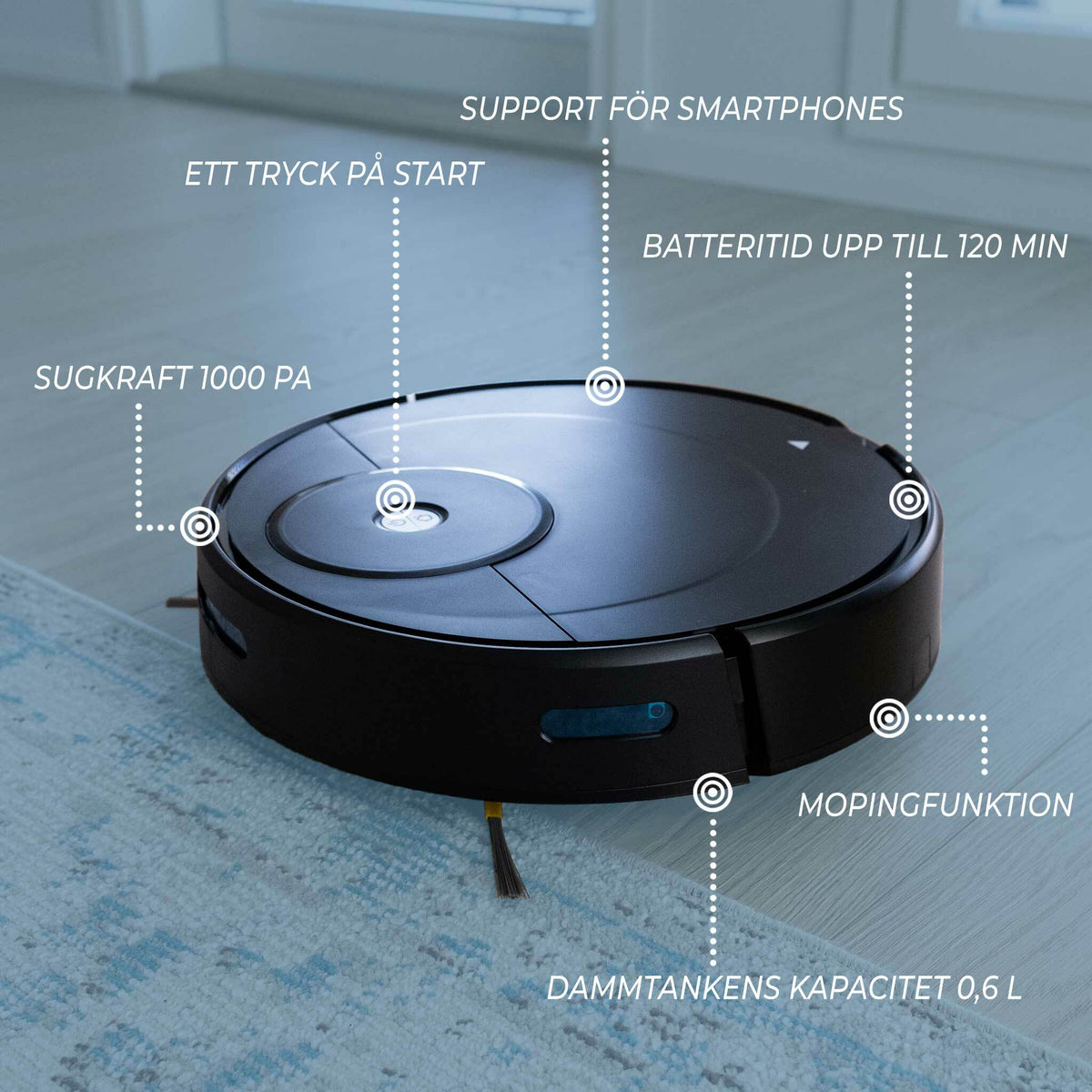 
              Lykke Robotdammsugare Pro 2000 V2