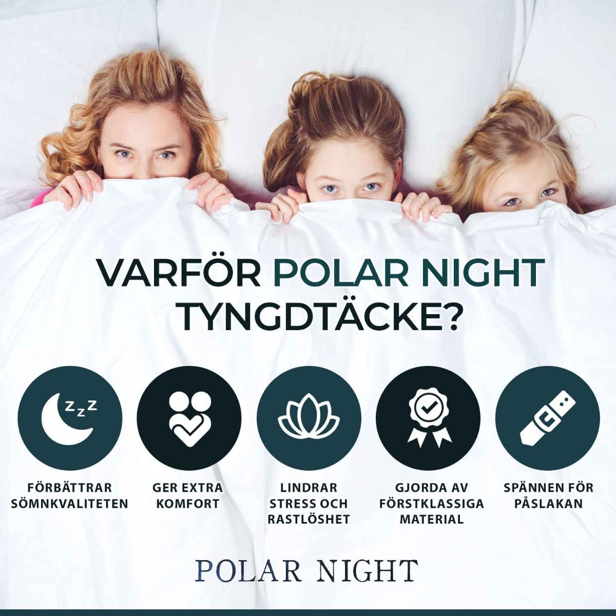 Polar Night tyngdtäcke bomull, 150x200cm (5-13kg)