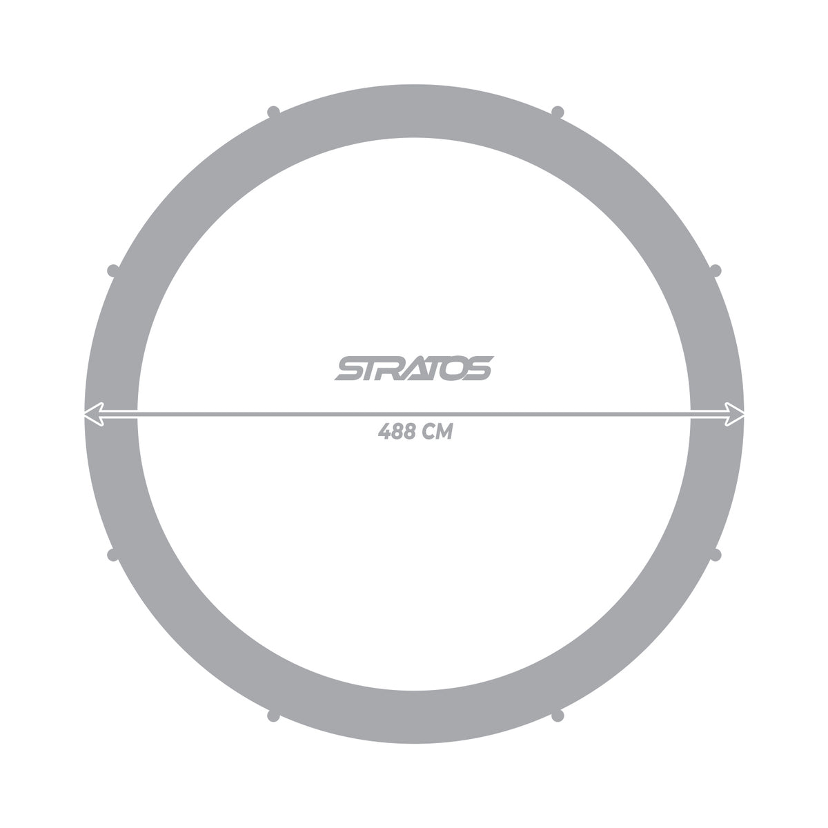 
              Stratos Studsmatta 488 cm med skyddsnät