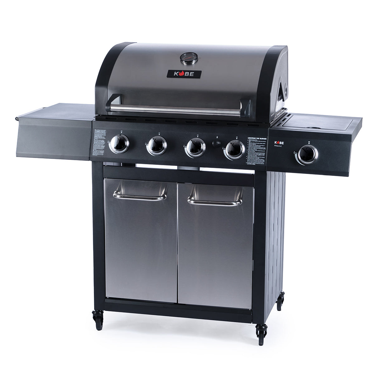
              KOBE Gasolgrill PRIMA 4+1, 146x121x57cm